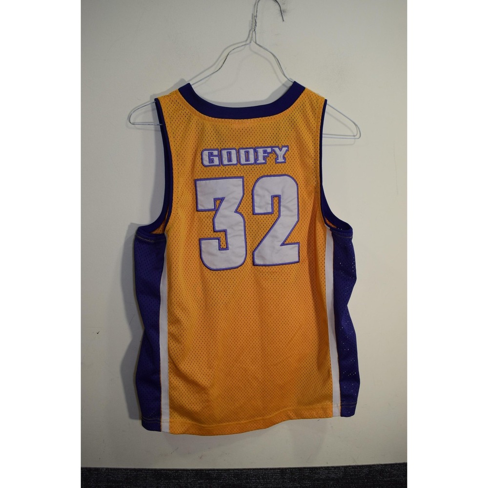 Goofy Goliaths Jersey Shirt Kids XL‎ Yellow Purple Basketball Disney World 32 - Picture 9 of 16